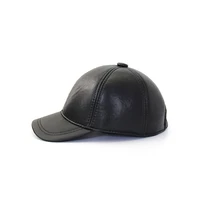 bfdadi 2021 new baseball cap casual fashion hat autumn and winter plus velvet cap leather baseball cap for men