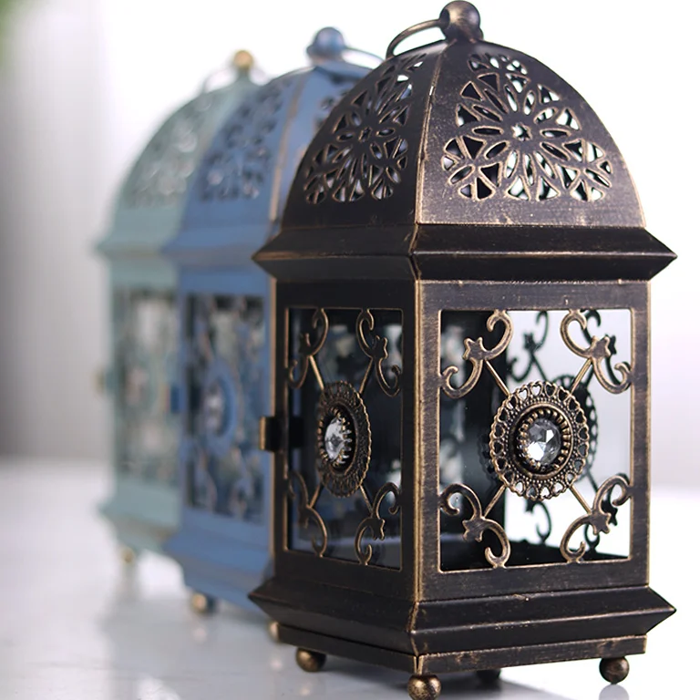 

Creative Metal Lantern Simple Vintage Wedding Luxury Nordic Style Candle Holders Elegant Table Bougeoir Home Decoration DG50ZT
