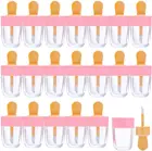 Пустые тюбики для блеска для губ, розовые, в форме мороженого, контейнеры для блеска для губ, губа многоразового пополнения тюбиков для бальзама, для самостоятельной сборки косметики, 20 шт.