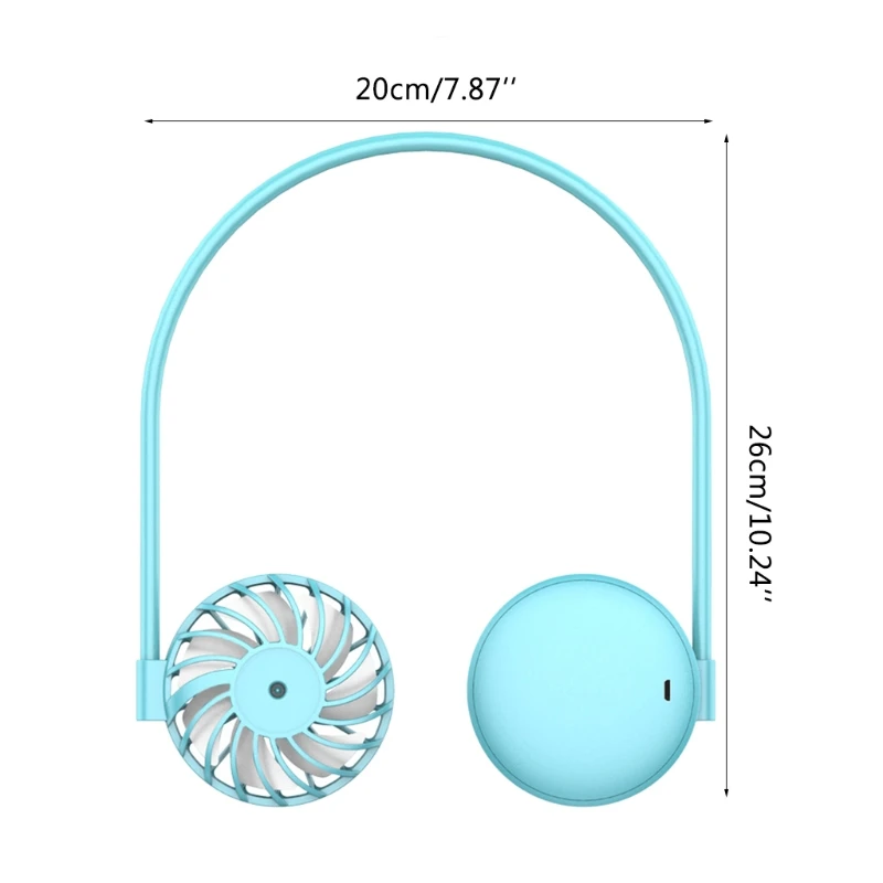 

Silent Portable Necklace Hanging Neck Fan USB Charging Small Air Cooler Multipurpose Creative Summer Cooling Tool