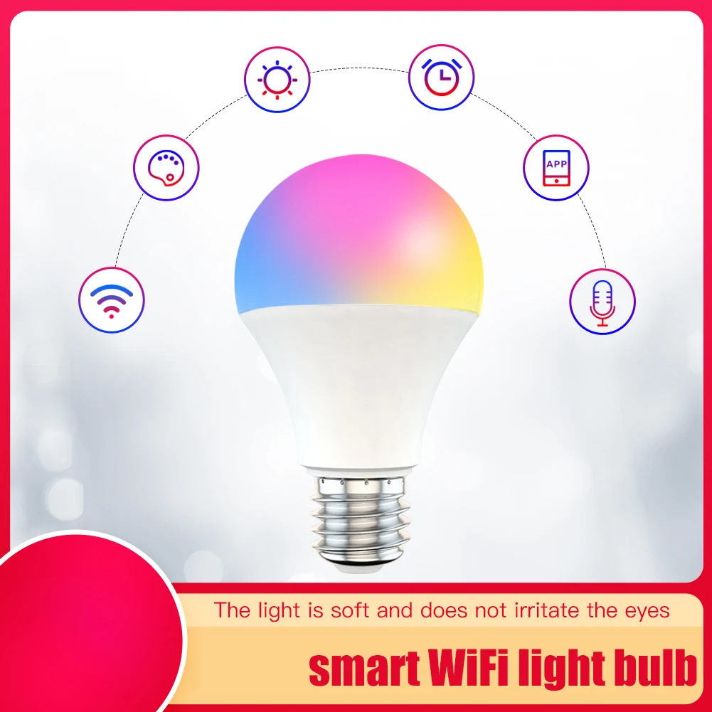

Умная Светодиодная лампа E27 с Wi-Fi и регулировкой яркости