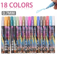18 colors marker pens acrylic pencils marker set acrylic paints for diy painting 0 7mm drawing pens art supplies