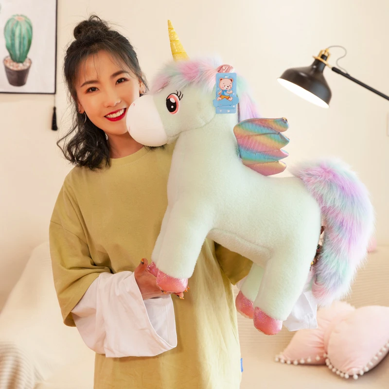 1 шт. 55/45/35 см большой единорог плюшевые игрушки милая Радужная лошадь кукла
