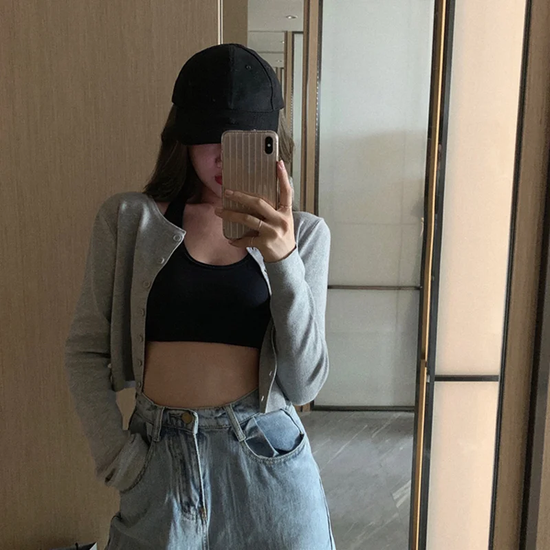 

Кардиган для ранней весны, вязаное пальто, женская трикотажная одежда на весну 2021, тонкий Нежный маленький Приталенный топ, весна и осень