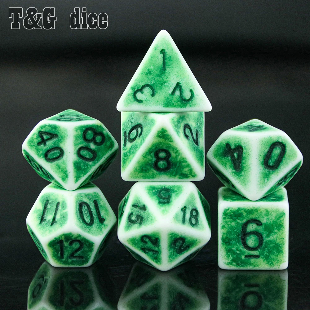 Ретро эффект игральные кости набор 7 шт./компл. + сумка многослойная TRPG Игры игры
