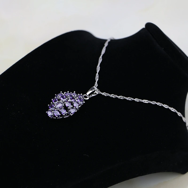 Комплект из колье серёг кольца и браслета серебра 925 пробы|jewelry sets for women|silver jewelry