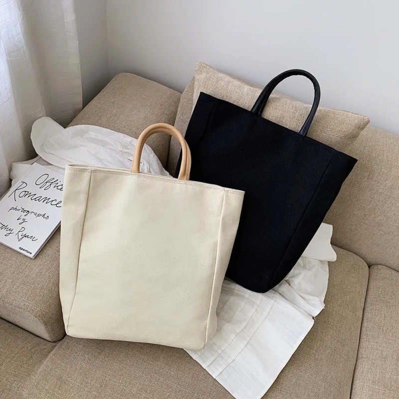 New fashion simple leisure Tote Bag student schoolbag large capacity canvas briefcase