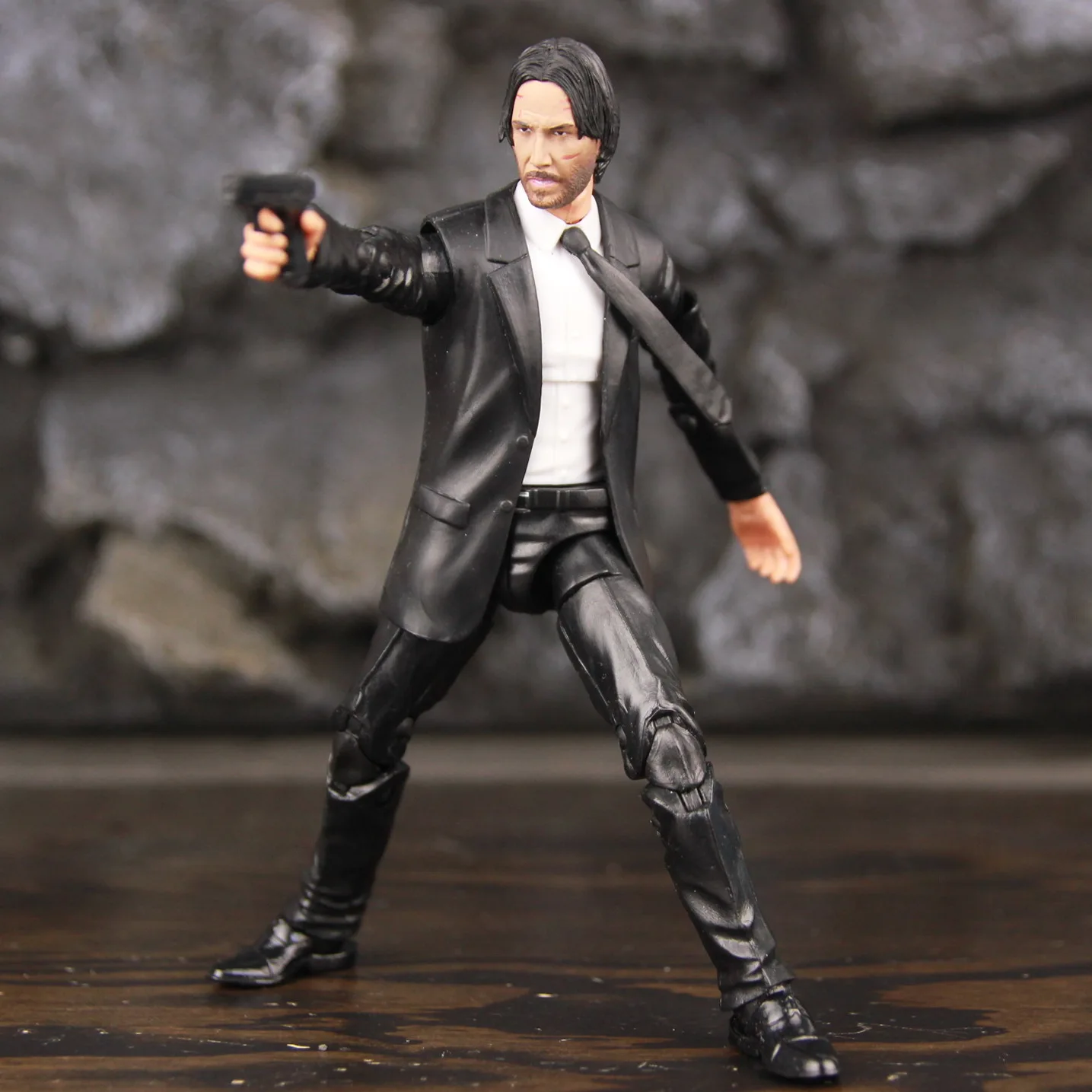 

John Wick 6" Action Figure Professional Killer Assassin White Black Suit Keanu Reeves Revenge Movie Toys Doll Model
