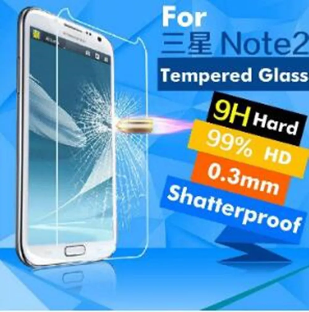 2.5D для Samsung Galaxy Note 2 закаленное стекло 9H защитная пленка Взрывозащищенная защитная пленка для ЖК-экрана для N7100 N7105 Note2