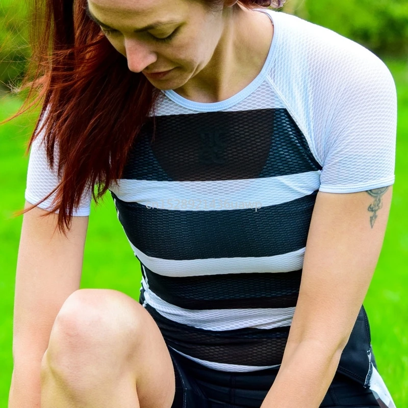 Команда RC Велоспорт baselayer женщины в горошек вело-шорты розовый и черный сетки Спортивная одежда из полиэстера Капа де база де Малла
