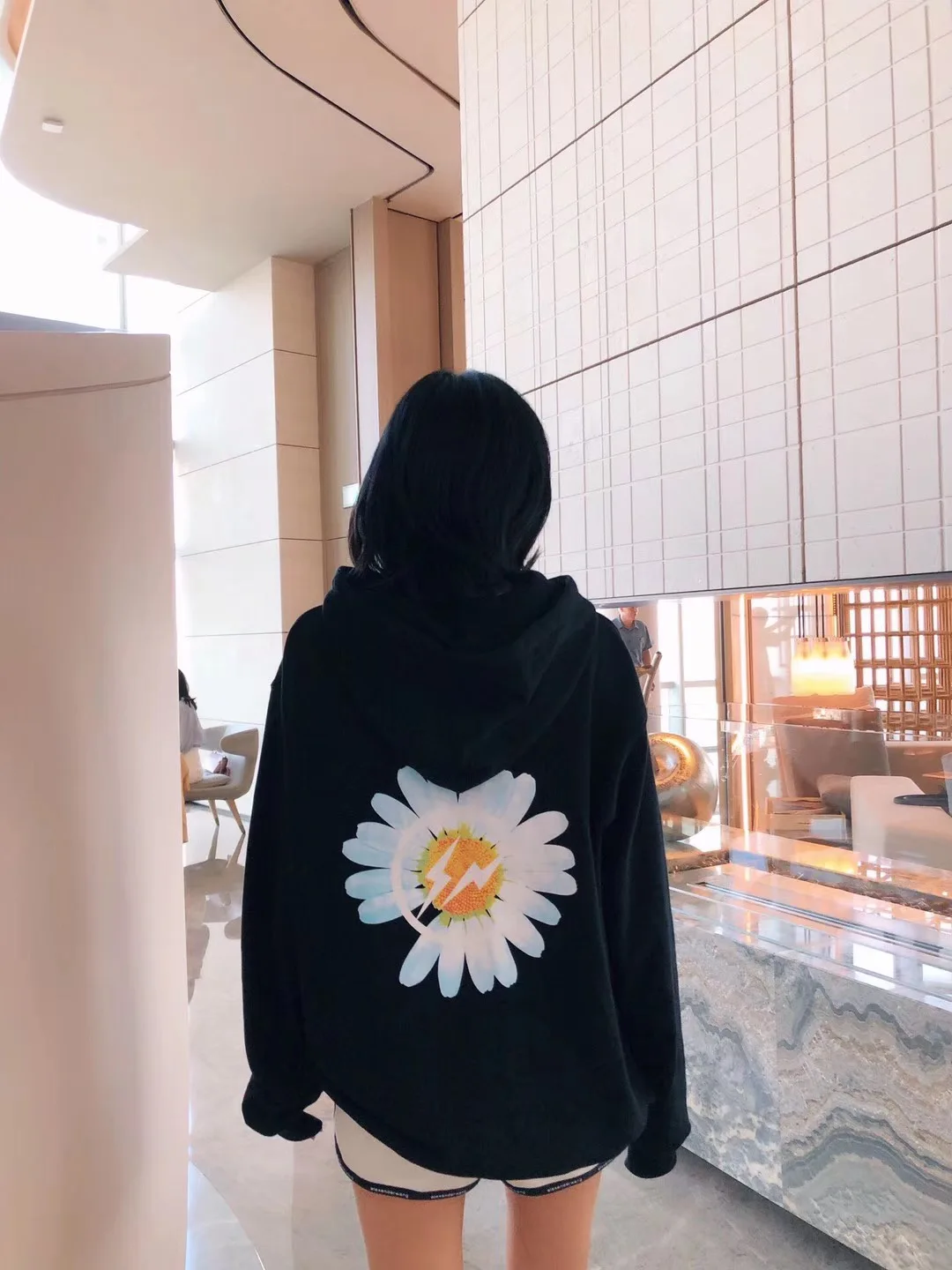 Peaceminusone солнцезащитные цветочные толстовки GD Daisy с принтом Peaceminusone толстовки для мужчин и женщин оверсайз Толстовка молния