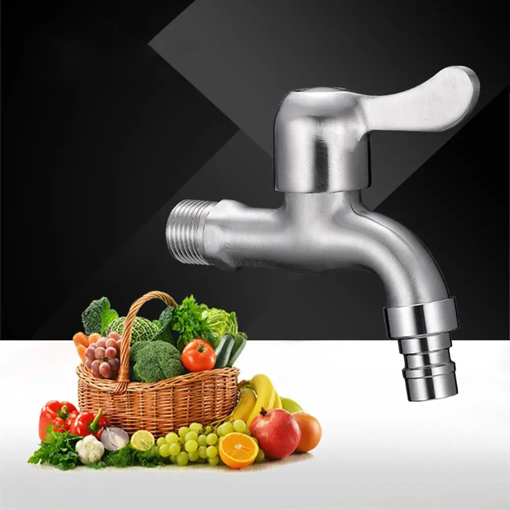 

Кран для ванной из нержавеющей стали с распылителем, поворот на 90 градусов, адаптер для сада, для холодной и горячей воды