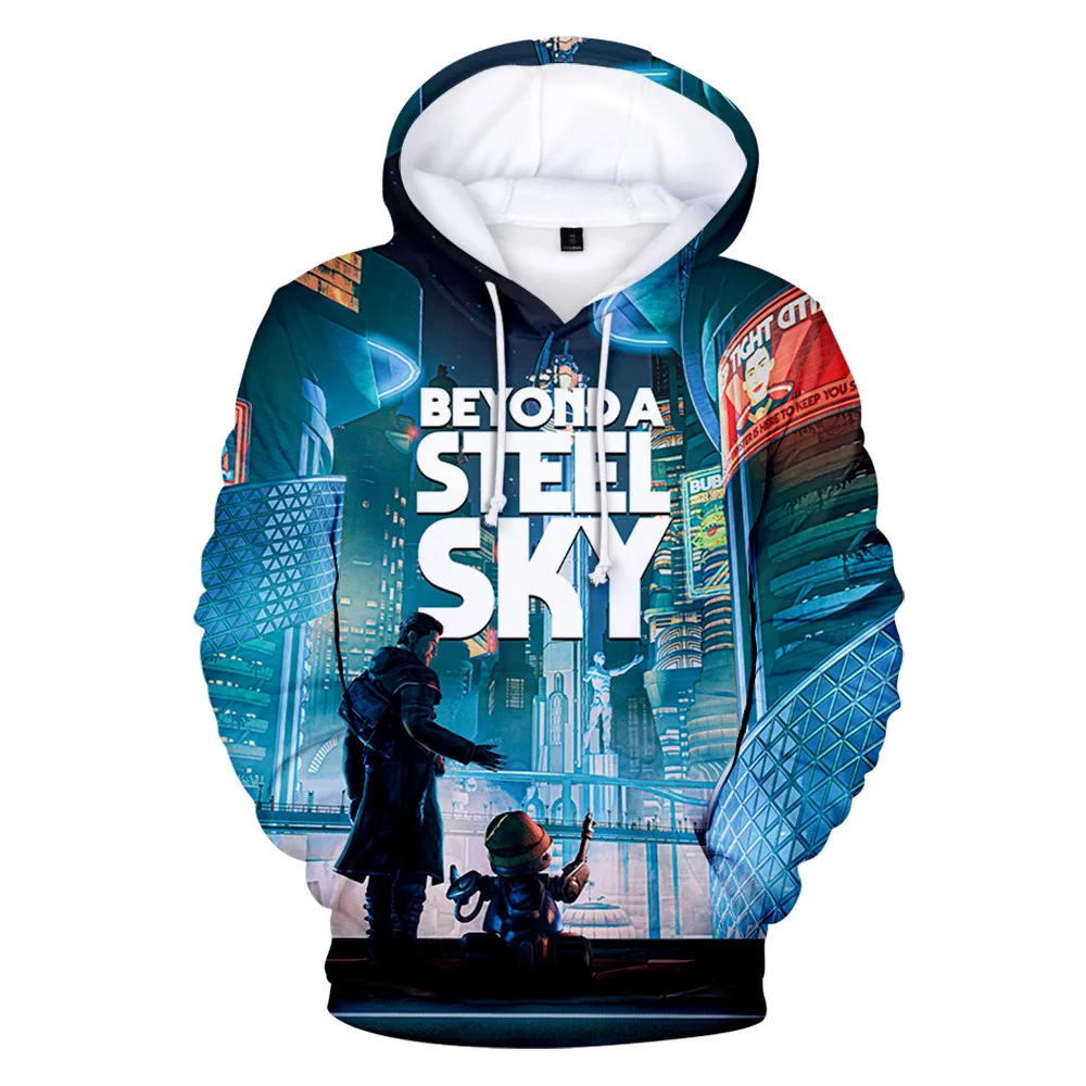 

2021 New 3D Beyond a Steel Sky Hoodies Men/women Cartoon Element Hoodie Personality Casual Long Sleeve Pullover
