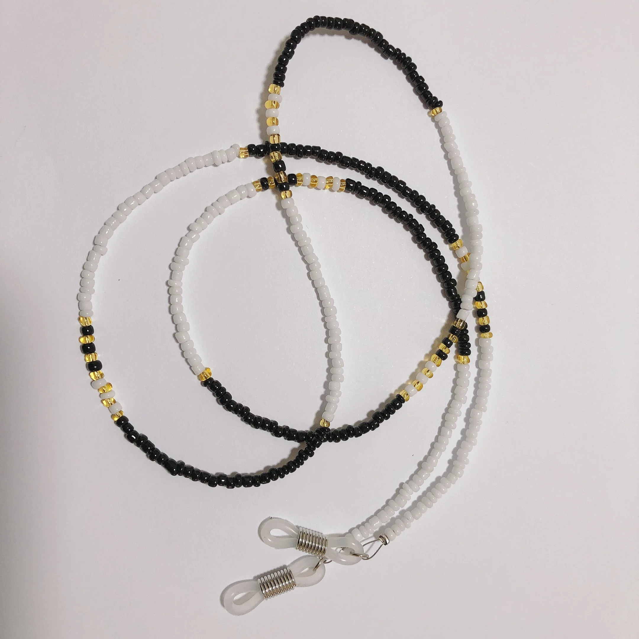 Черные белые акриловые бусины цепочка для очков шнур веревка солнцезащитных