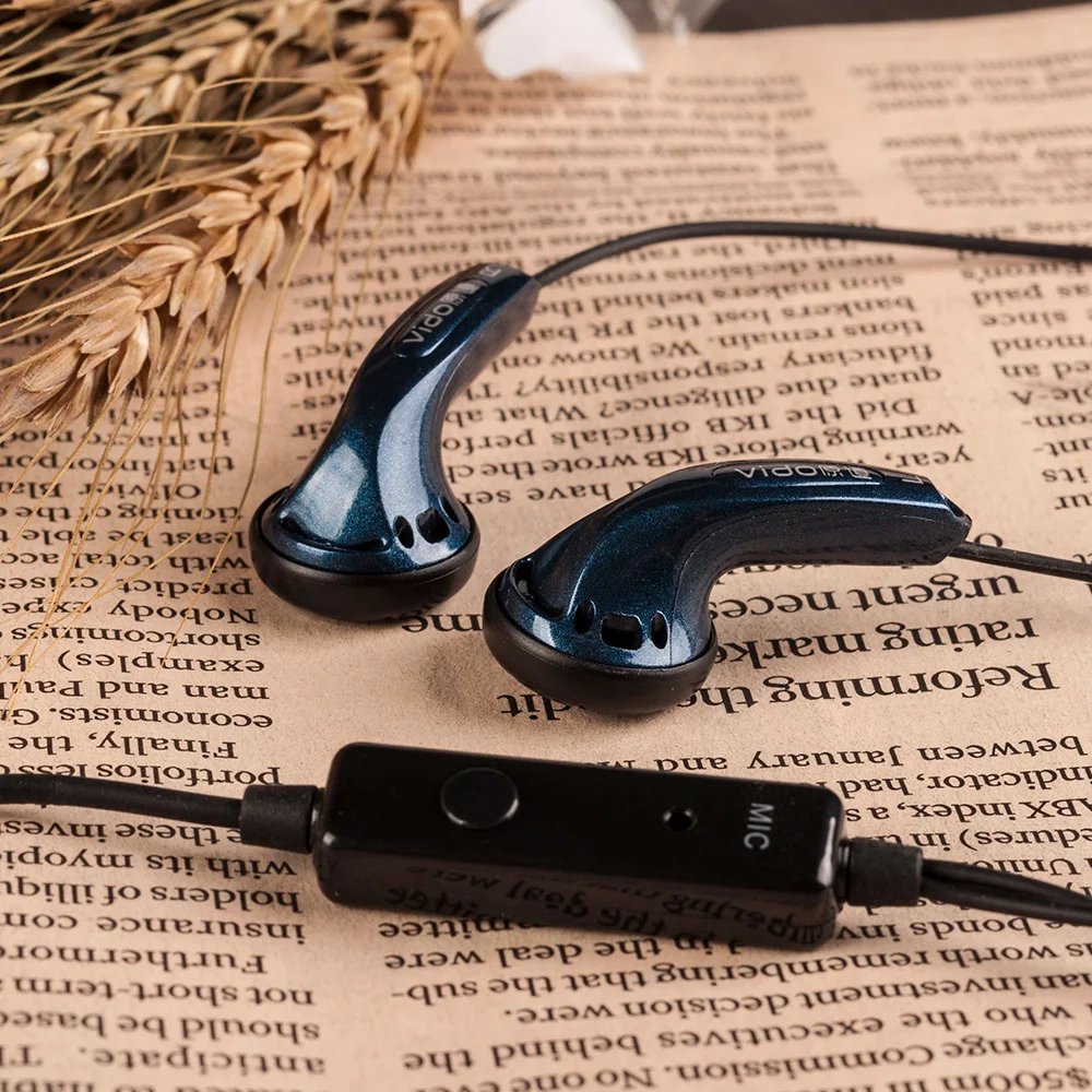 WOOEASY DIY VIDO наушник динамический бас с плоской головкой HIFI в ухо наушник белый черный