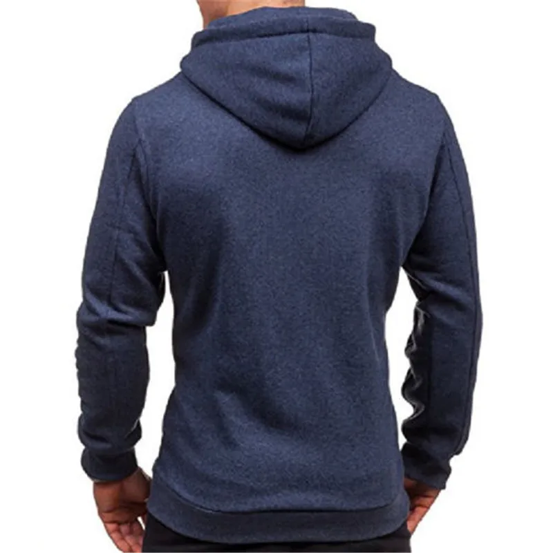 2021 Summer Men Casual Hoodies Male Sweatshirt Zipper Long Sleeve Hooded Spring Jacket Coat Pocket | Мужская одежда