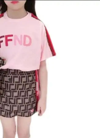 

girls cotton summer T-shirt + skirt