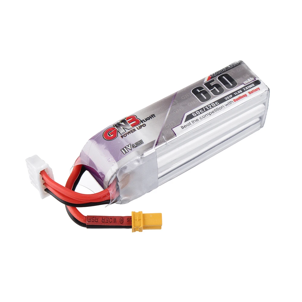 4 шт. Gaoneng 11,4 V 650mAh 60C 3S HV 4,35 V Lipo батарея XT30 для RC квадрокоптера Happymodel FPV Racing Cine Whoop BetaFPV Дрон