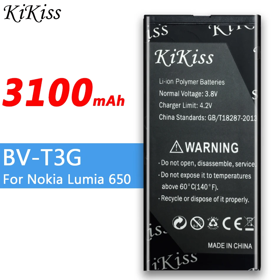 

3100mAh BV-T3G For Microsoft Nokia Lumia 650 RM-1154 BV T3G Mobile Phone High Capacity Battery