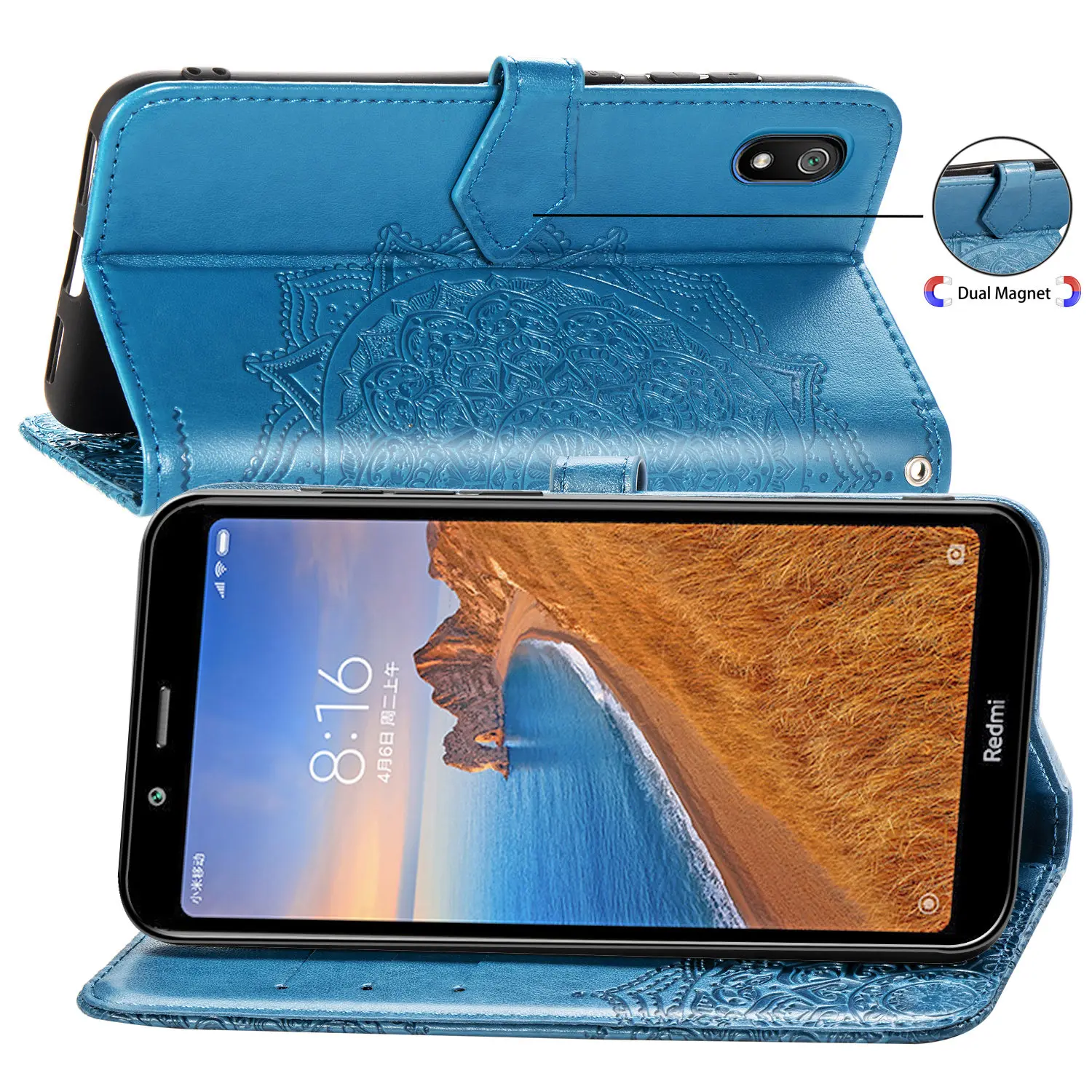 Для Xiaomi Redmi 7A чехол, силиконовый держатель для карт, кошелек, чехол для телефона s для Xiaomi Redmi Note 7A 7 A, кожаный чехол Redmi 7A, откидная крышка