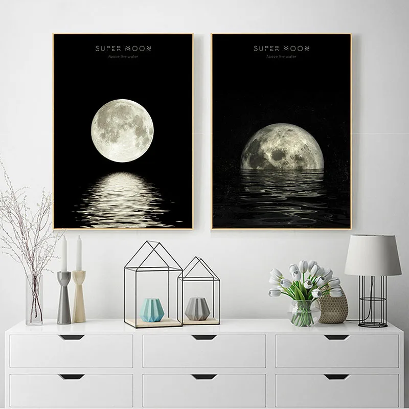 

Moon Phase Canvas Posters and Prints Minimalist Luna Wall Art Abstract Painting Nordic Decoration Pictures Modern Home Decor
