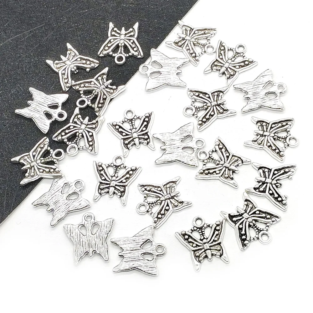 

10PCS Zinc Alloy 16*17mm Butterfly Shape Pendant Charms for Jewelry Making Handmade DIY Earrings Bracelet Necklace Accessories