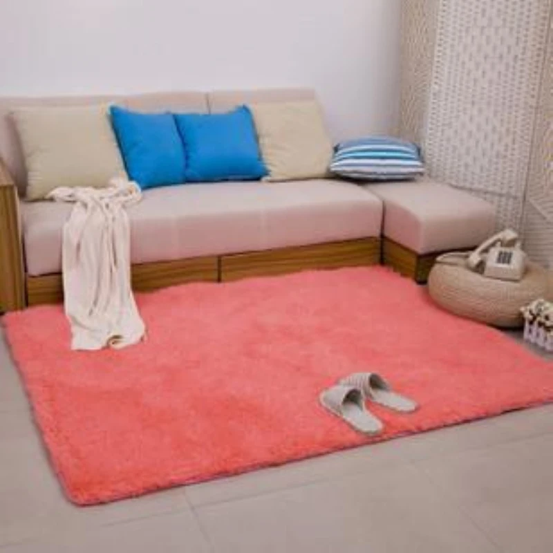 

New Fashion Pink Fluffy Rugs Anti-Skid Shaggy Area Living room Home Bedroom Carpet Thick coral velvet Floor Mat LOSICOE-S10