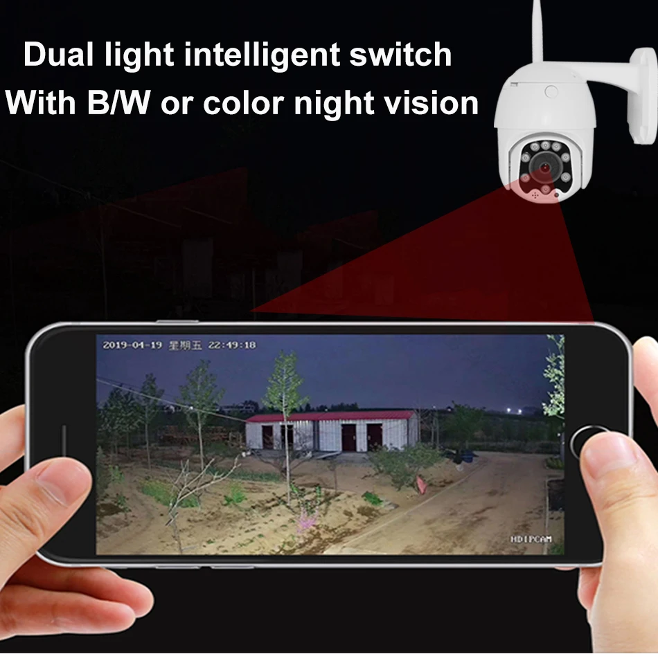 Беспроводной WI-FI 5MP Скорость купольная ptz-камера 5X зум 1080P открытый супер мини IP Камера ИК 50 м 2-полосная аудио полный Цвет SD P2P ONVIF