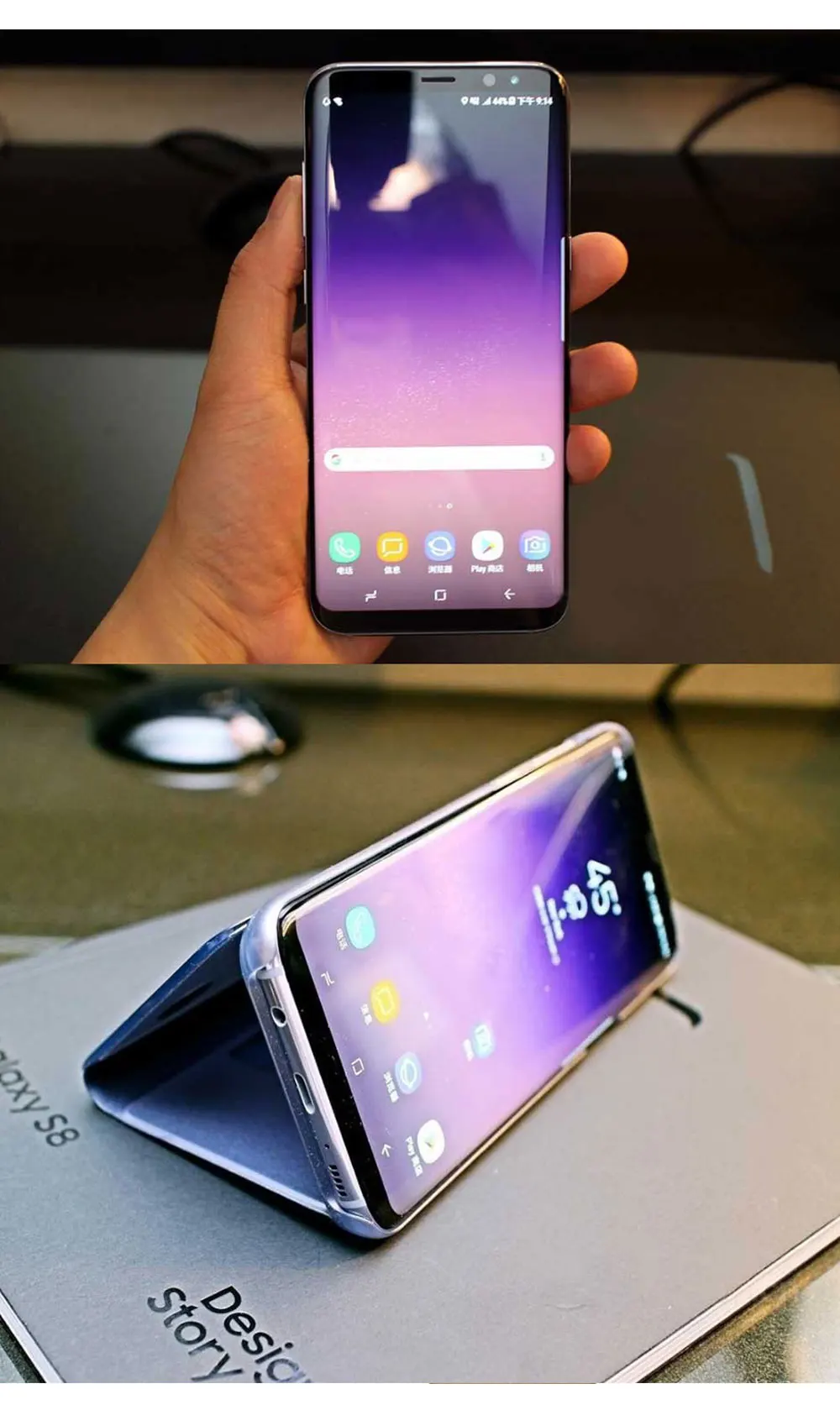 T-Mobile samsung Galaxy S8 G950U 64 Гб мобильный телефон 4G LTE Snapdragon 835 Восьмиядерный 4 Гб ram 5," NFC телефон G950T