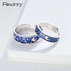 Женское кольцо Foxanry 925, креативное кольцо с изображением звездного неба