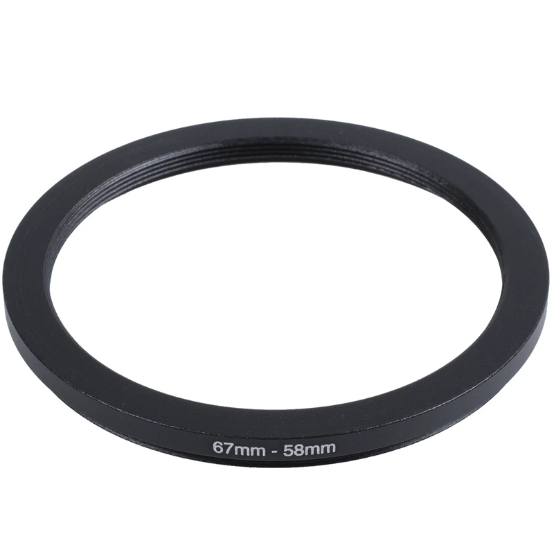 

67mm-58mm 67mm to 58mm Black Step Down Ring Adapter for Camera