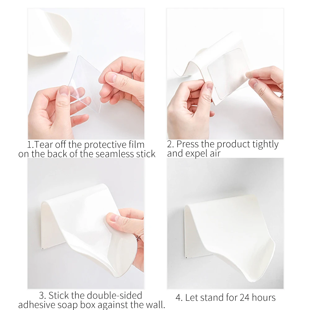 

2021 Powerful Practical Adhesive Drainage Soap Durable Holder Storage Container Household Merchandises Portable Soap Dishes