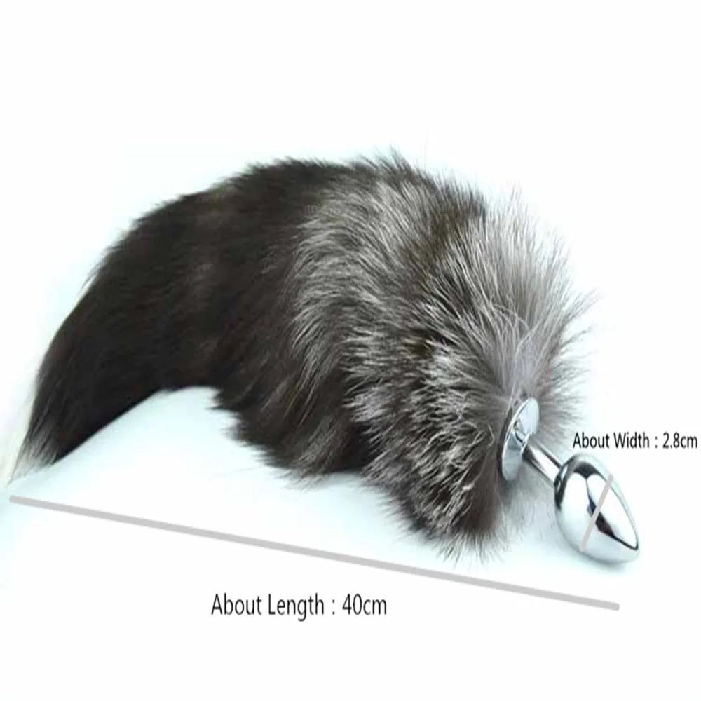 Сексуальный Гладкий лисий хвост из нержавеющей стали фаршированный женский