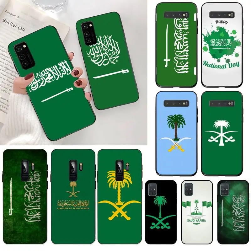 HPCHCJHM флаг Саудовской Аравии черный мягкий чехол для телефона Samsung S20 plus Ultra S6 S7 edge S8