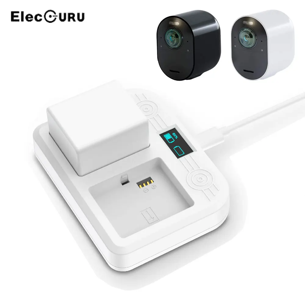 Двойное зарядное устройство для камеры Arlo Ultra/Arlo Pro 3 с usb-кабелем для зарядки, умный светодиодный индикатор хода зарядки 5 в 2 А