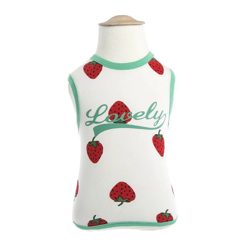 Одежда для собак весенняя одежда маленьких и средних костюм клубники щенков пары