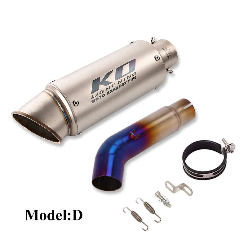 

GSX-S 750 Motorcycle Exhaust System Pipe 51mm Muffler Pipe + Middle Connect Tube For For Suzuki GSXS750 GSR750 BK750 Slip On