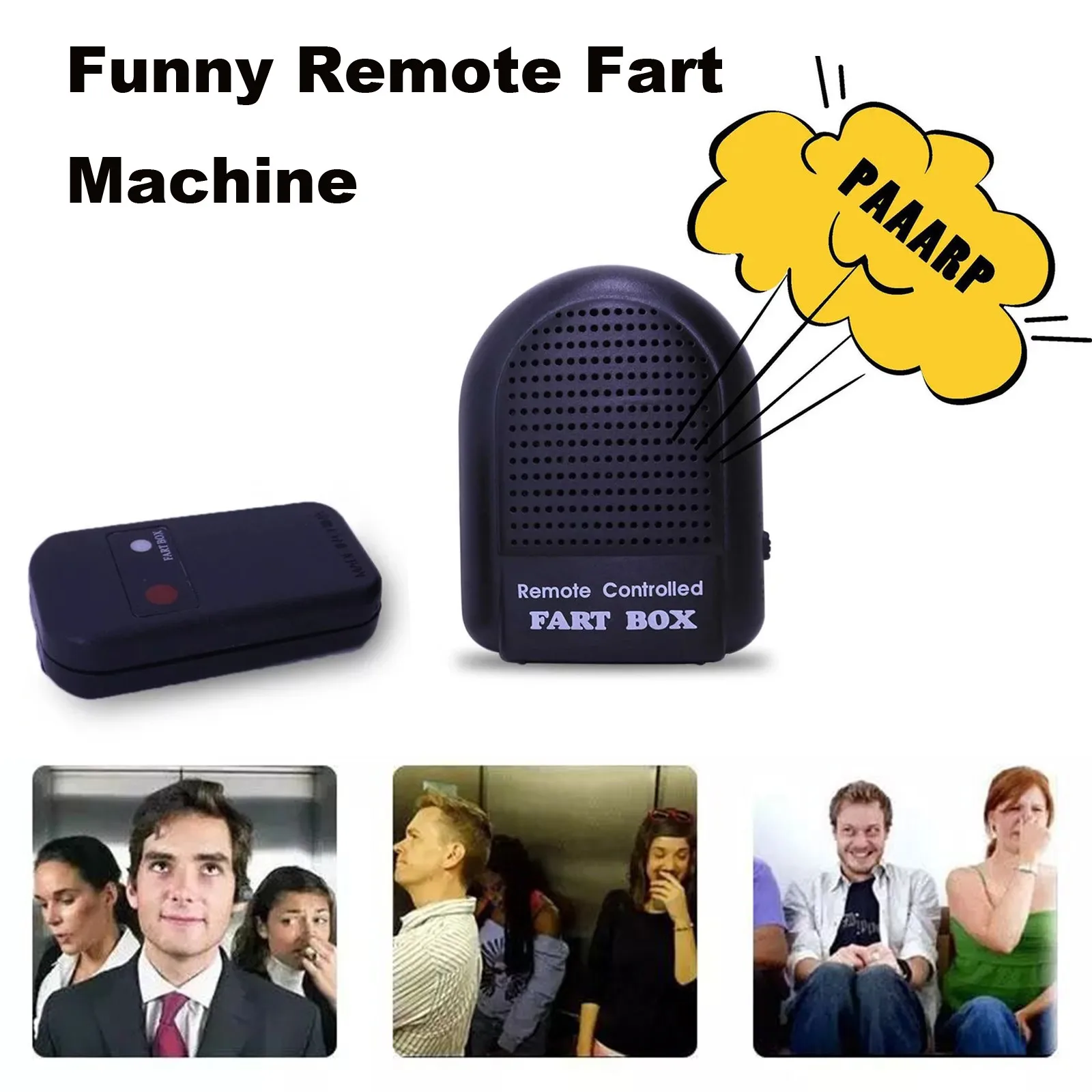 

Funny Tricky Electronic Remote Fart Box Gift Series Control Woody Authentic-sounding Magnetic Fart Box Party Prank Toy