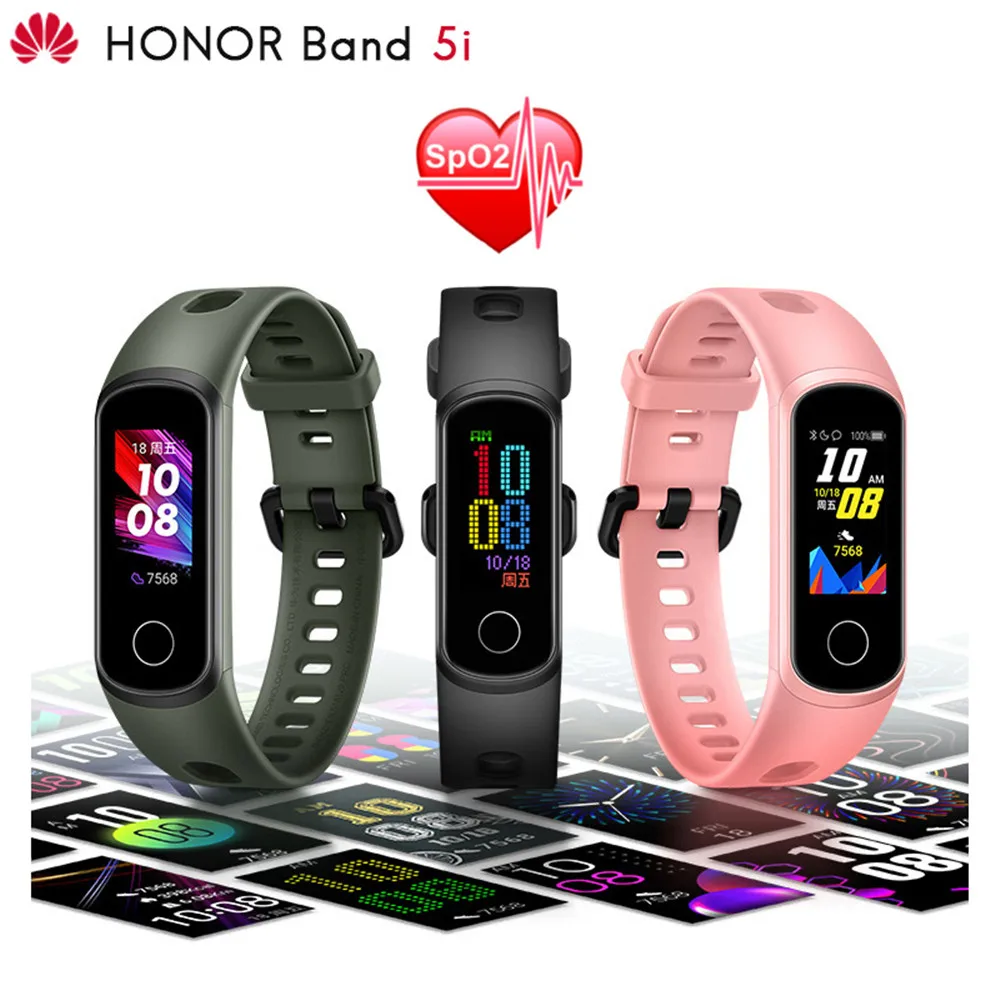 huawei Honor Band 5i смарт-браслет AMOLED huawei Honor Смарт-часы для сна и плавания спортивный трекер SpO2 кислород крови