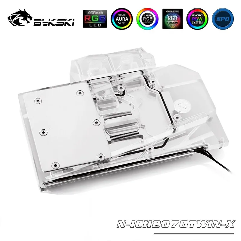 Bykski полный охват RGB/A RGB GPU водяной блок для inno3d GEFORCE RTX 2070 TWIN X2/RTX 2060 супер