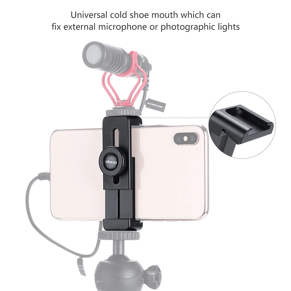 Ulanzi ST 02L Компактный алюминиевый сплав держатель для телефона с 1/4 дюймов