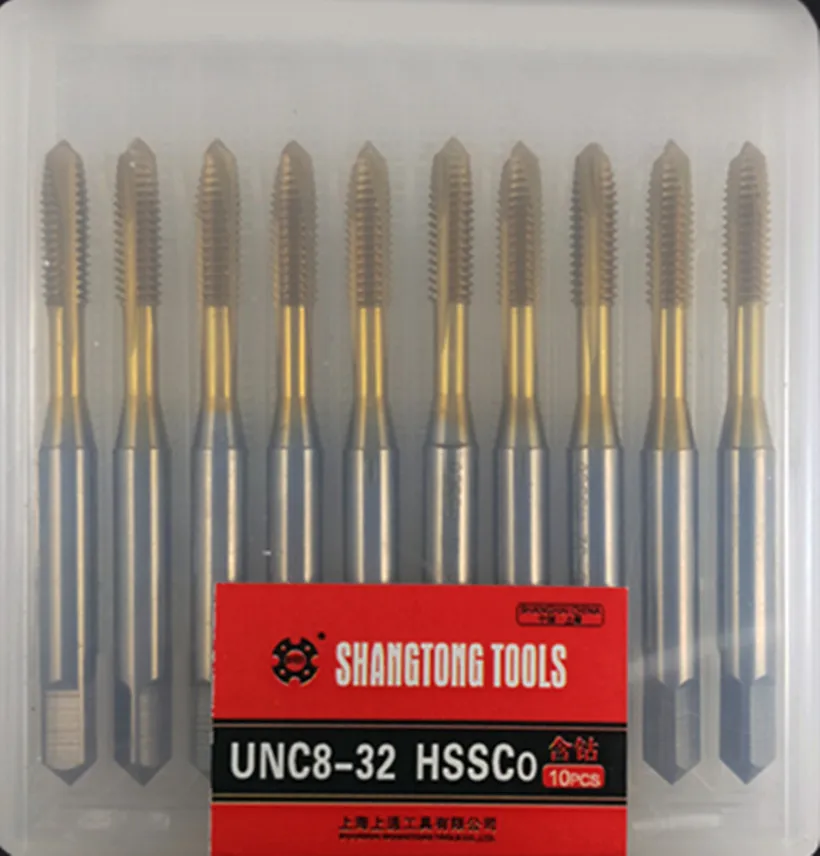 4-40UNC 6-32UNC 8-32UNC 10-24UNC 10-32UNF 1/4-20UNC 5/16-18UNC HSS-Co экструзионный кран обработка: нержавеющая