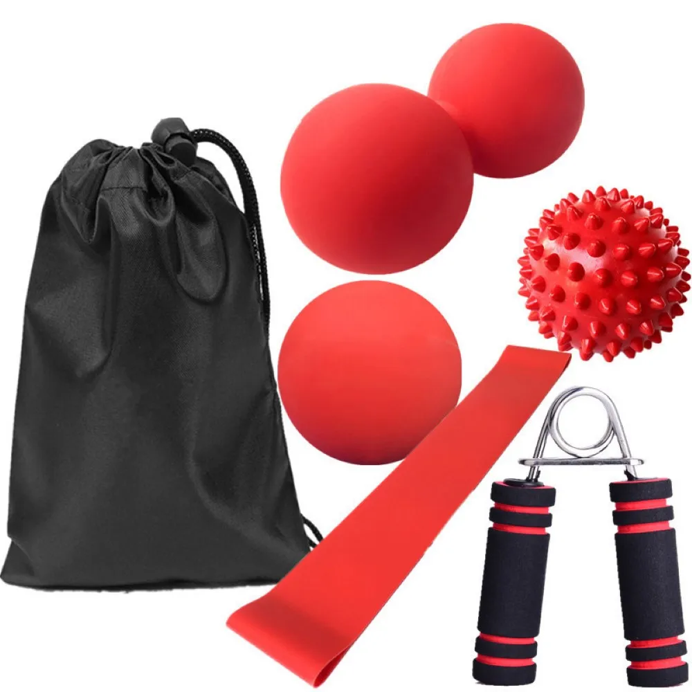 

Yoga Supplies Set PVC Spiky Massage Ball Trigger Point Sport Fitness Hand Foot Pain Relief Plantar Fasciitis Reliever