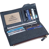 mens leather long wallet multifunctional business zipper clutch bag card holder passport cover mobile phone pocket coin purse