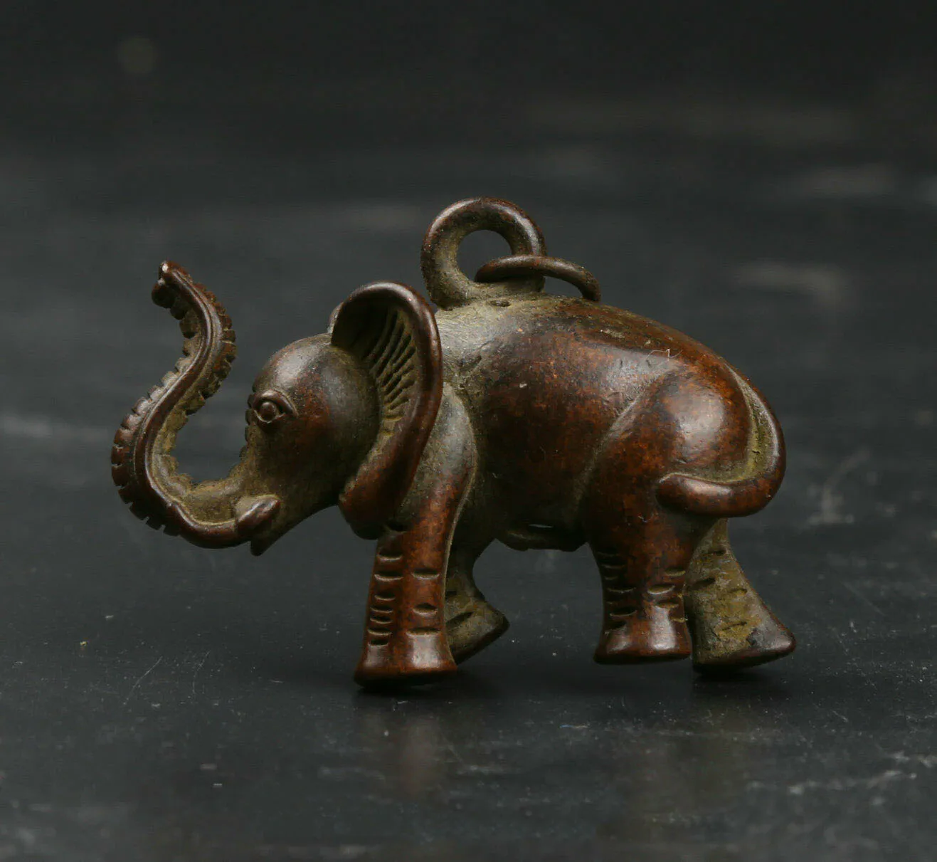 41 мм маленький Curio Китайский Бронзовый Милый животное слон Heffalump кулон статуя