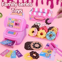 miniature cash register childrens kitchen toys donuts food kitchenette safe plastic kids pretend play educational toy tableware
