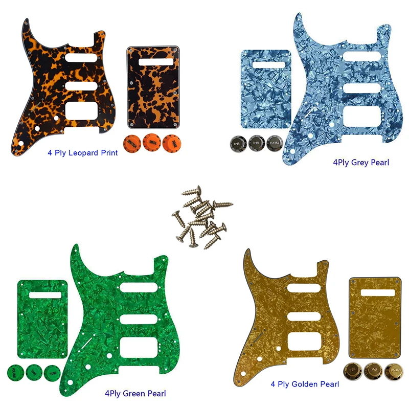 

Guitar Parts -For US Fd Left Handed 11 Screw Holes MIM Start SSH Humbucker Guitar Pickguard & Back Plate & Control Knob