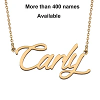 cursive initial letters name necklace for carly birthday party christmas new year graduation wedding valentine day gift