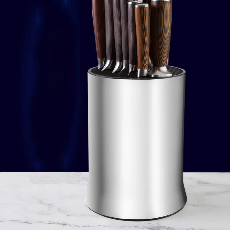 

Stainless Steel Knife Holder Home Knife Holder Kitchen Knife Rack Multi-function Shelf Kitchen Supplies Storage Box Large Knife