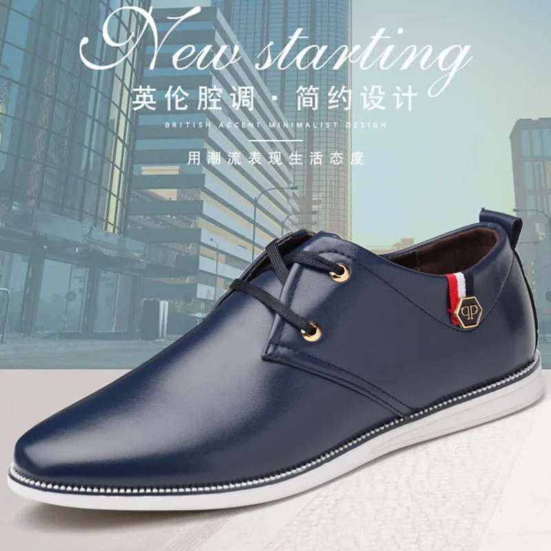 

2021 new sports casual shoes men's breathable leather shoes tendon soft sole shoes mens luxury shoes men designer sneakers